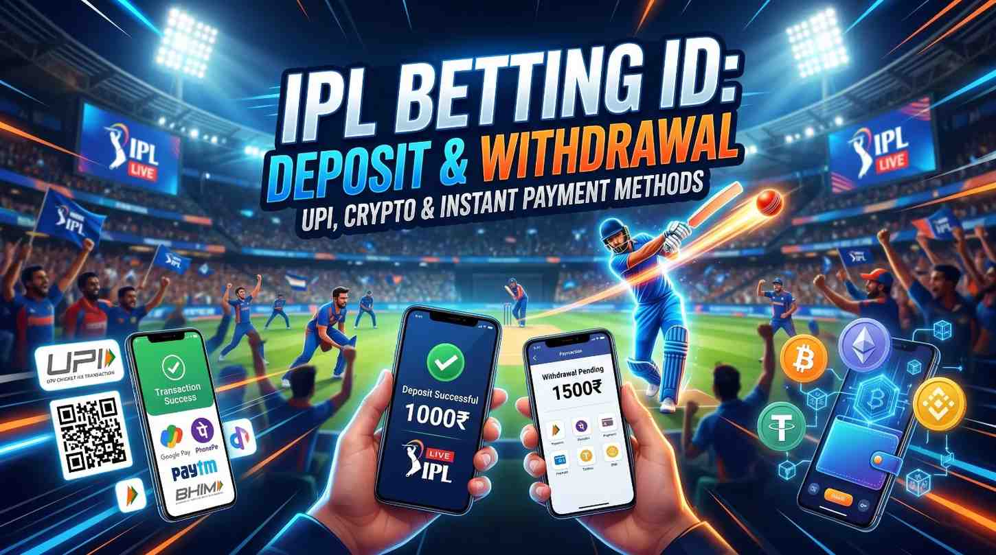 IPL betting ID deposit and withdrawal guide using UPI and crypto